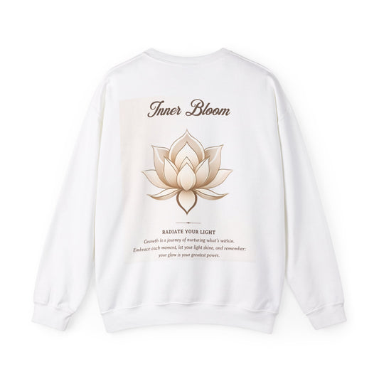 Inner Bloom White Unisex Crewnek sweatshirt